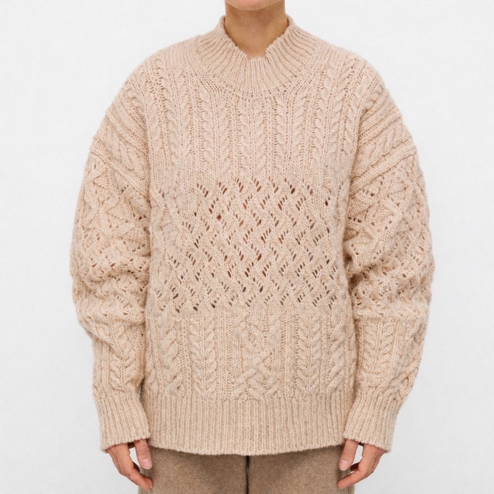 Babaa Jumper No53 Ribbed Knit Sweater One Size